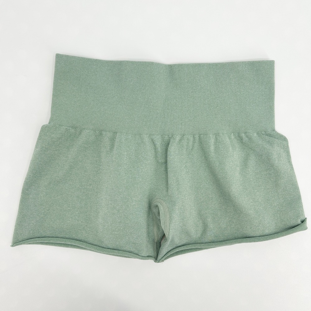 NVGTN Womens Seamless High Waisted Athletic Gym Workout Shorts Size S Sage Green